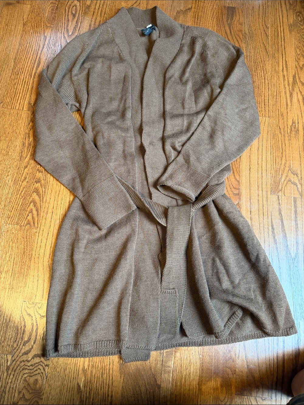 Banana Republic 100% wool brown long cardigan sweater - size large  - VINTAGE